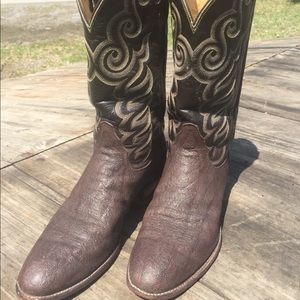 Chocolate Elephant Tony Lama Cowboy Boots
